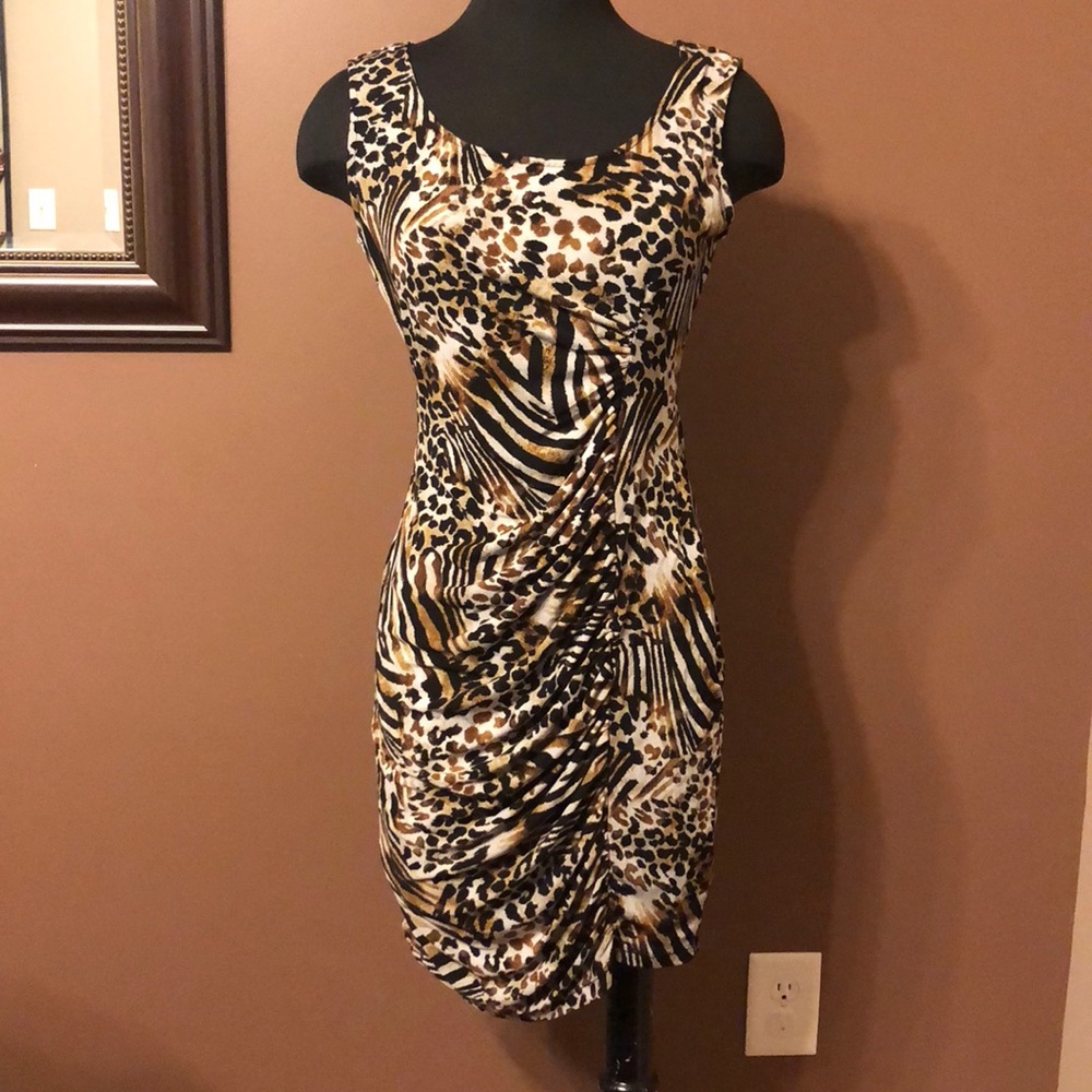 Leopard Print Sleeveless Dress